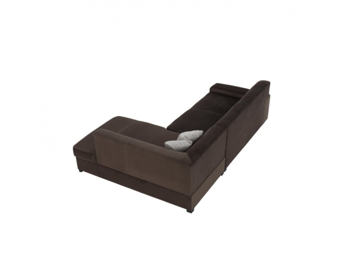 Rohová sedačka s rozkladom Minerva New P - hnedá