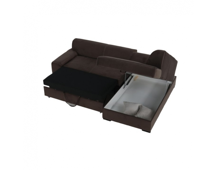 Rohová sedačka s rozkladom Minerva New P - hnedá