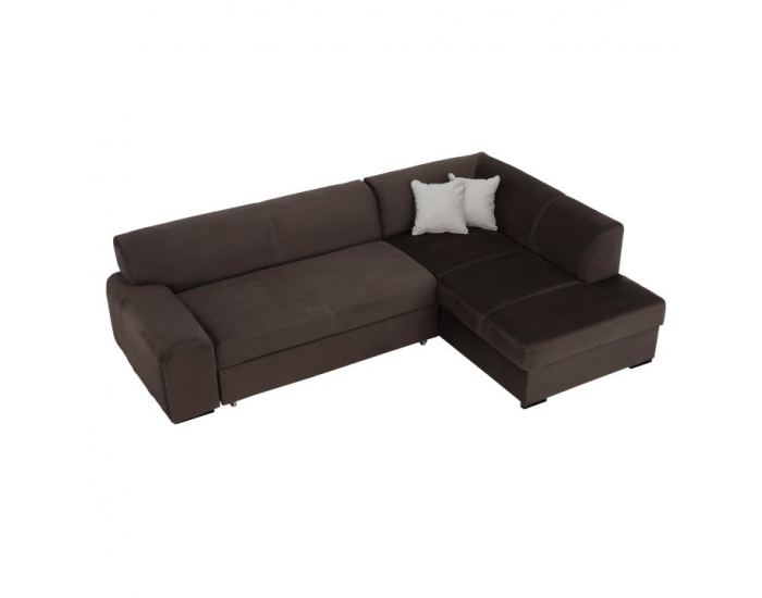 Rohová sedačka s rozkladom Minerva New P - hnedá