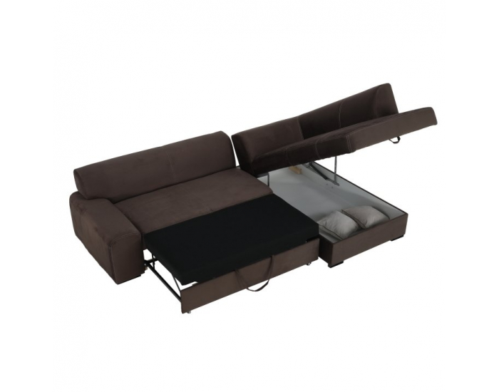 Rohová sedačka s rozkladom Minerva New P - hnedá