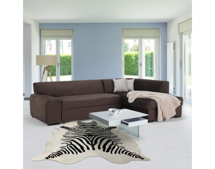 Rohová sedačka s rozkladom Minerva New P - hnedá