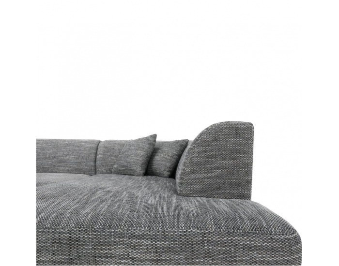 Rohová sedačka s rozkladom Minerva New P - biela / sivá melírovaná