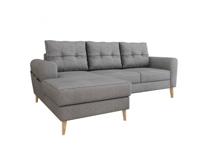 Rohová sedačka s rozkladom Ontaria L - sivá