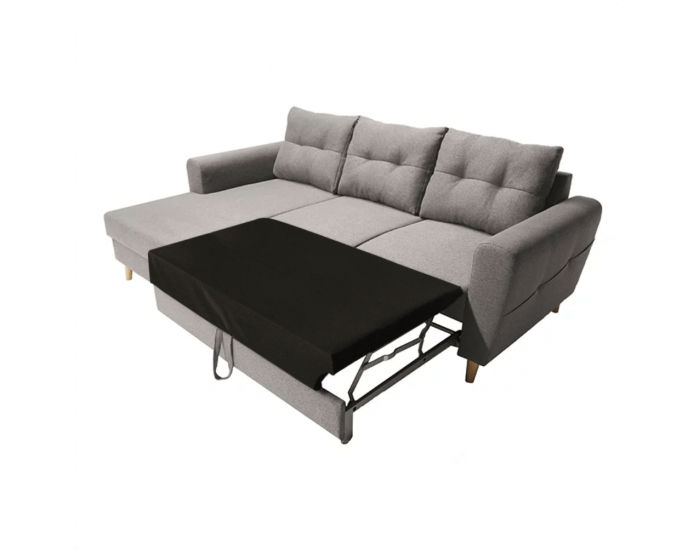 Rohová sedačka s rozkladom Ontaria L - sivá