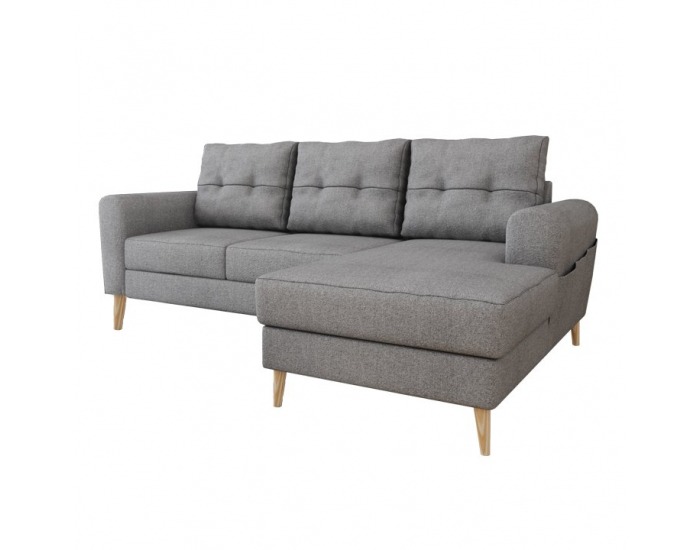 Rohová sedačka s rozkladom Ontaria P - sivá