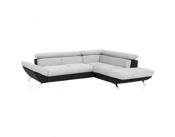 Rohová sedačka s rozkladom Venice P - sivá / čierna