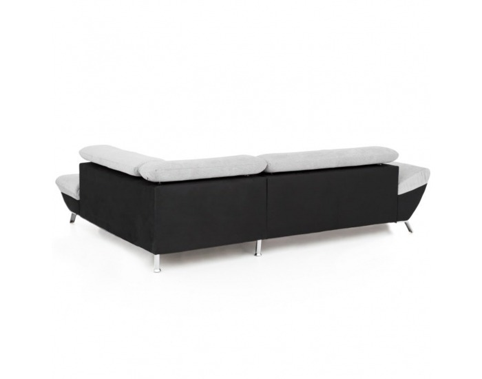 Rohová sedačka s rozkladom Venice P - sivá / čierna