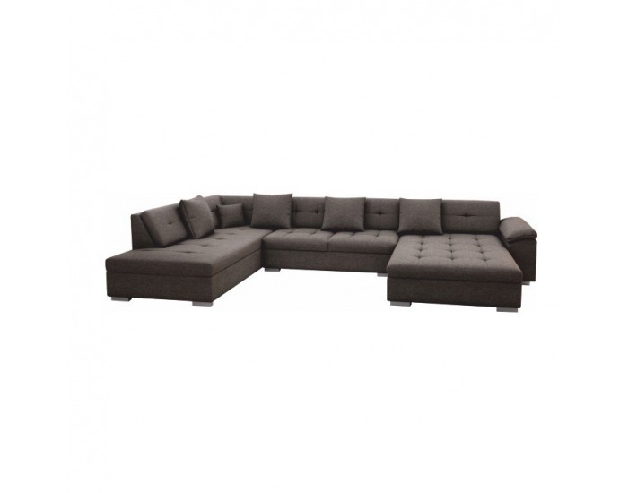 Rohová sedačka U Atoso U L - hnedosivá