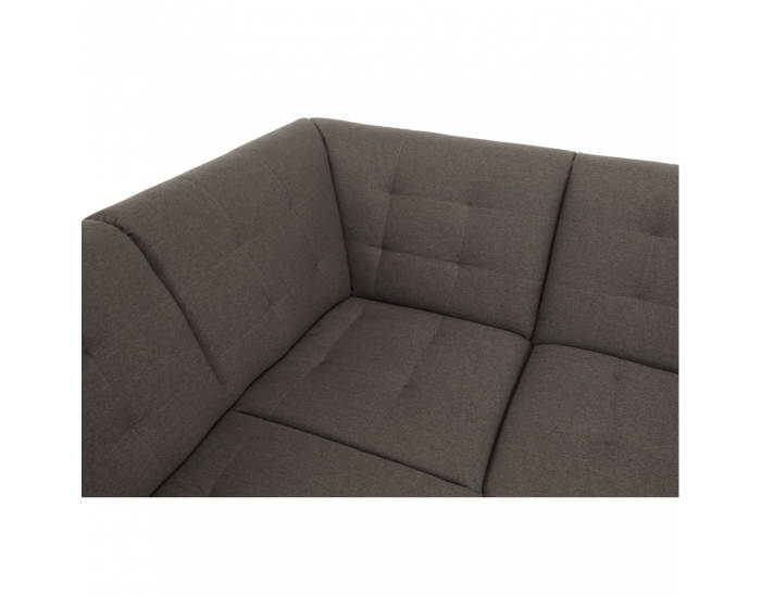Rohová sedačka U s rozkladom a úložným priestorom Bridget L - sivohnedá (taupe)