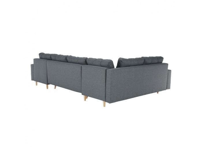 Rohová sedačka U s rozkladom Vincent U L/P - tmavosivá