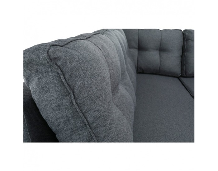 Rohová sedačka U s rozkladom Vincent U L/P - tmavosivá