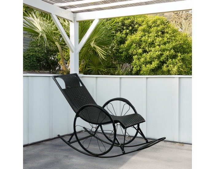 Hojdacie kreslo Rokin - čierna