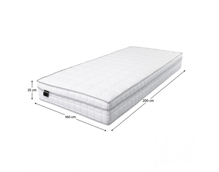 Taštičkový matrac Rolka 160x200 cm - biela