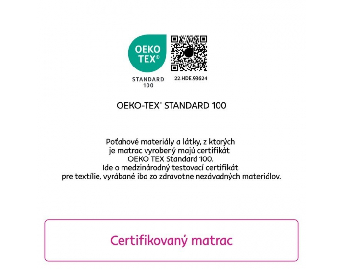 Obojstranný taštičkový matrac Rolko 100x200 cm - biela