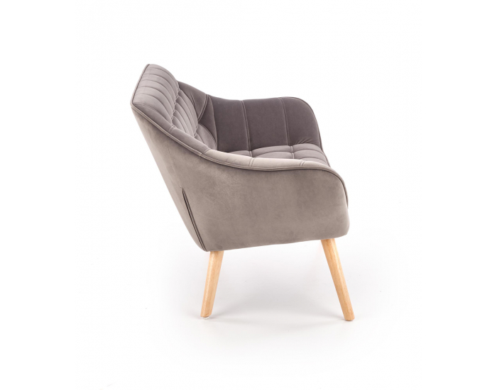 Dvojsedačka Romeo XL - sivá / prírodná