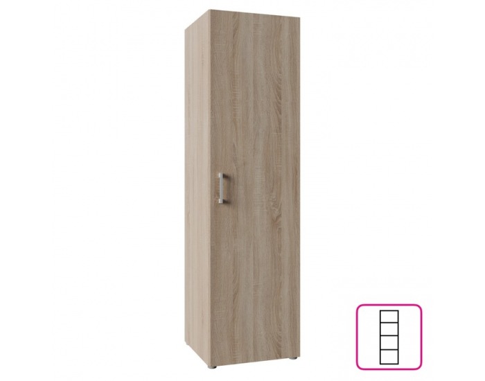 Policová skriňa Romer New 1D - dub sonoma