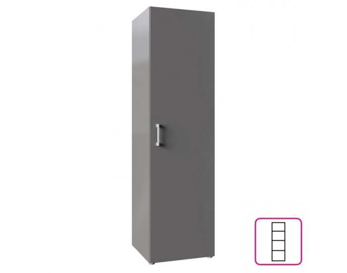 Policová skriňa Romer New 1D - grafit