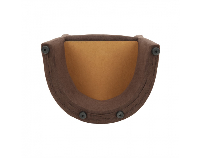 Konferenčné kreslo s taburetkou Rose - hnedá