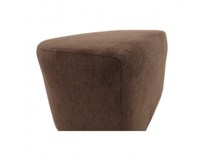 Konferenčné kreslo s taburetkou Rose - hnedá