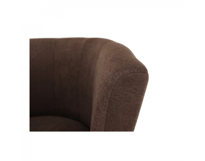 Konferenčné kreslo s taburetkou Rose - hnedá