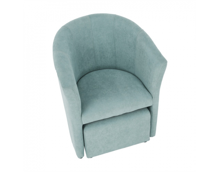 Konferenčné kreslo s taburetkou Rose - mentolová