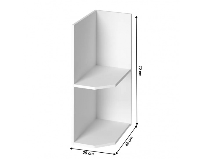 Dolná rohová kuchynská skrinka Royal D25PZ P - biela