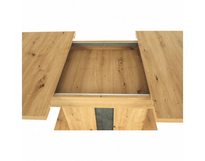 Rozkladací jedálenský stôl Eridan S - dub artisan / sivý betón