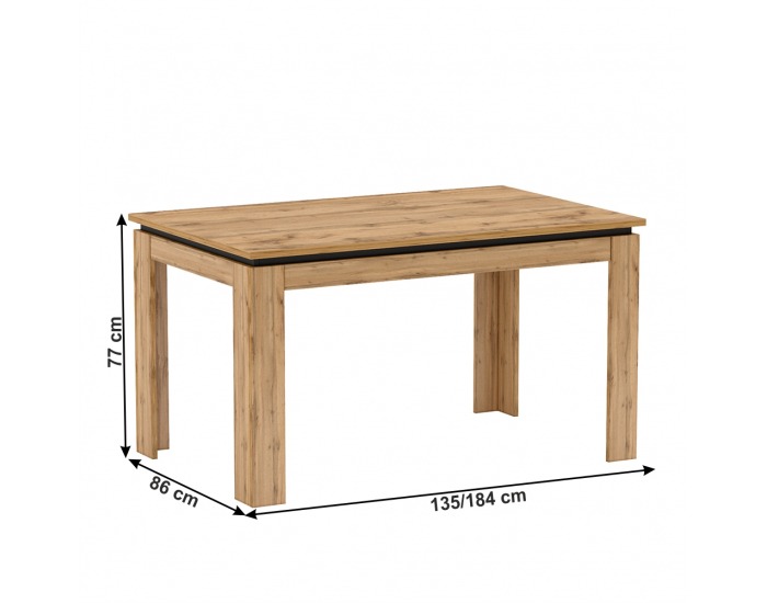 Rozkladací jedálenský stôl Toronta S - dub wotan