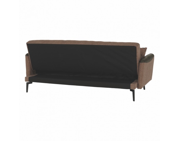 Rozkladacia pohovka Deta - hnedá / tmavozelená / čierna