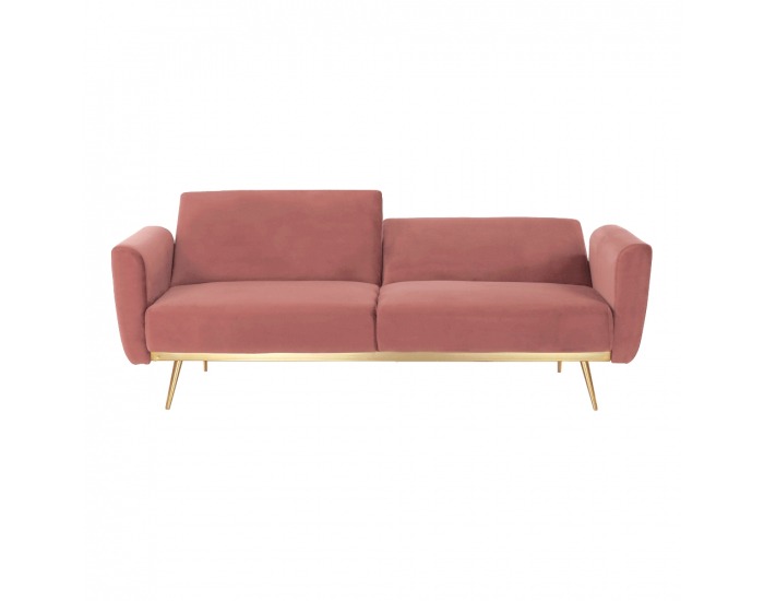 Rozkladacia pohovka Horsta - staroružová / zlatá