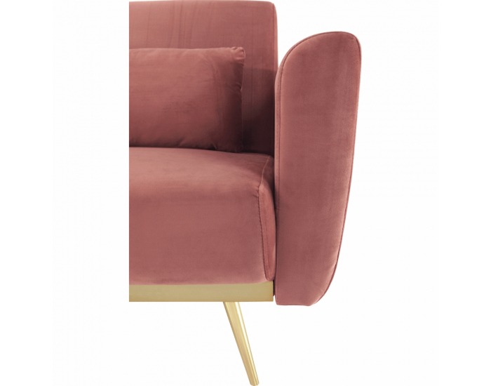 Rozkladacia pohovka Horsta - staroružová / zlatá