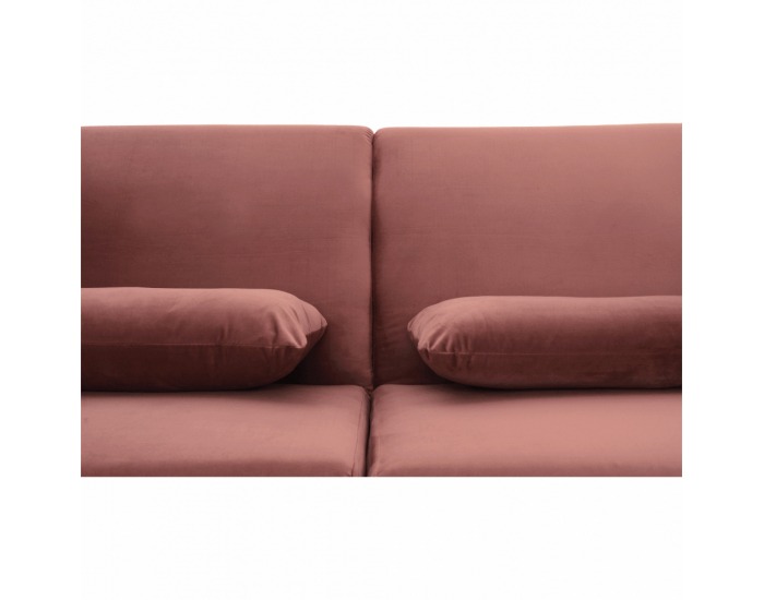 Rozkladacia pohovka Horsta - staroružová / zlatá