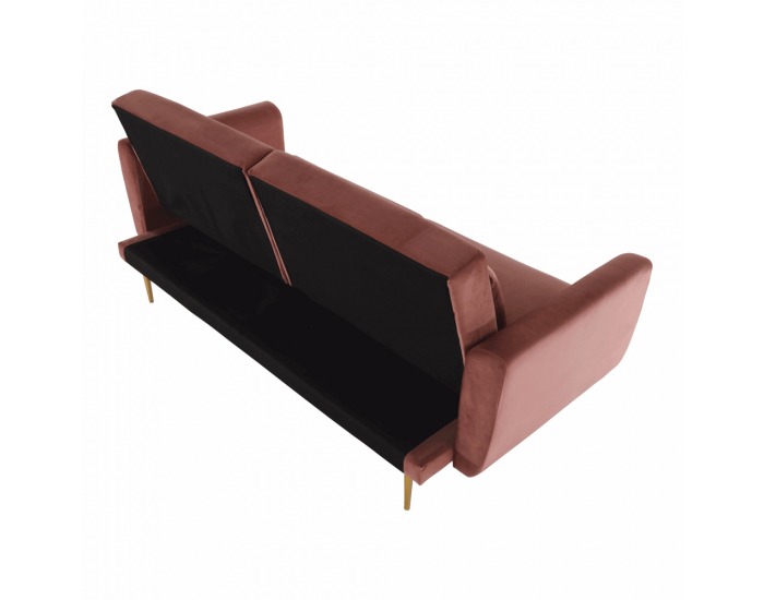 Rozkladacia pohovka Horsta - staroružová / zlatá