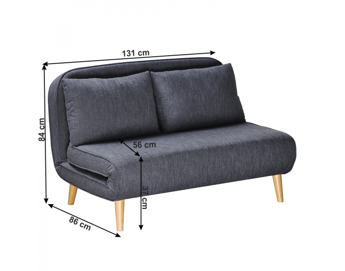 Rozkladacia pohovka Irida - sivá