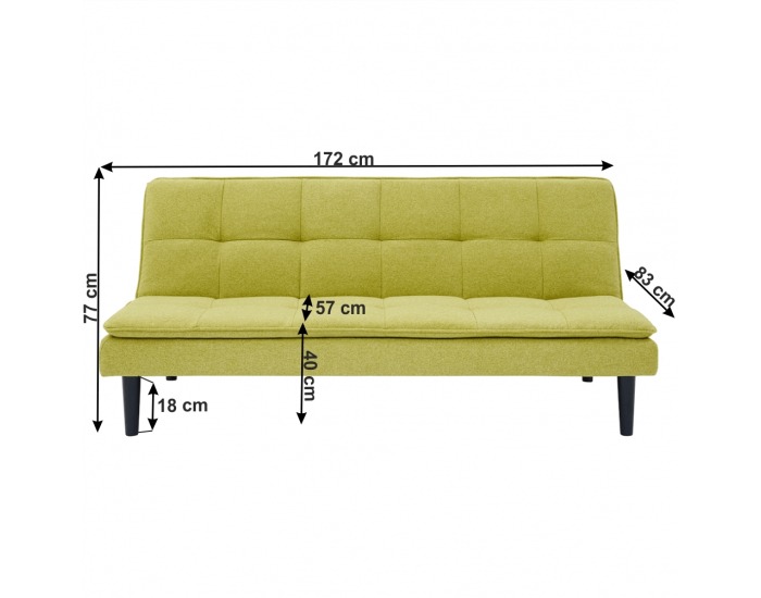 Rozkladacia pohovka Larama - zelená