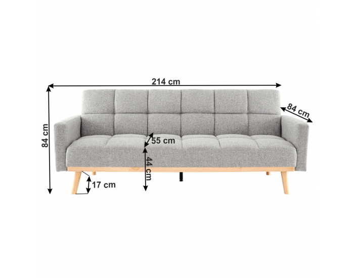 Rozkladacia pohovka Mavera - sivá