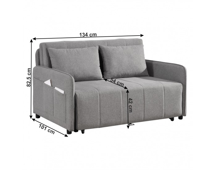 Rozkladacia pohovka Nikara - sivá