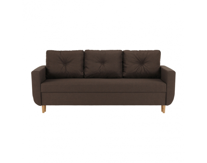 Rozkladacia pohovka s úložným priestorom Dorel - hnedá