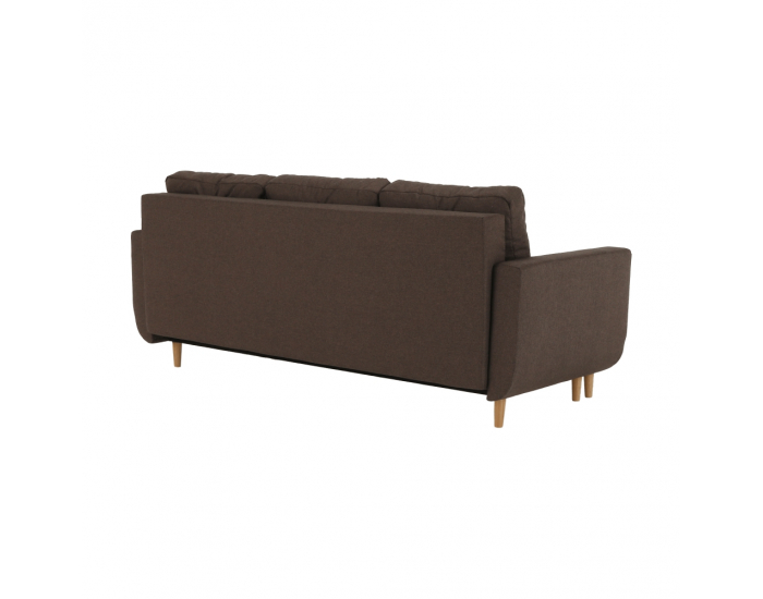 Rozkladacia pohovka s úložným priestorom Dorel - hnedá