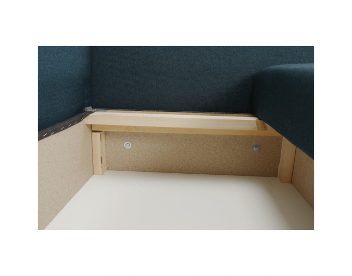 Rozkladacia pohovka s úložným priestorom Dorel - modrá