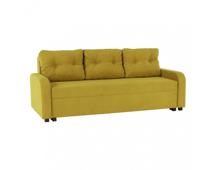 Rozkladacia pohovka s úložným priestorom Portoriko - horčicová