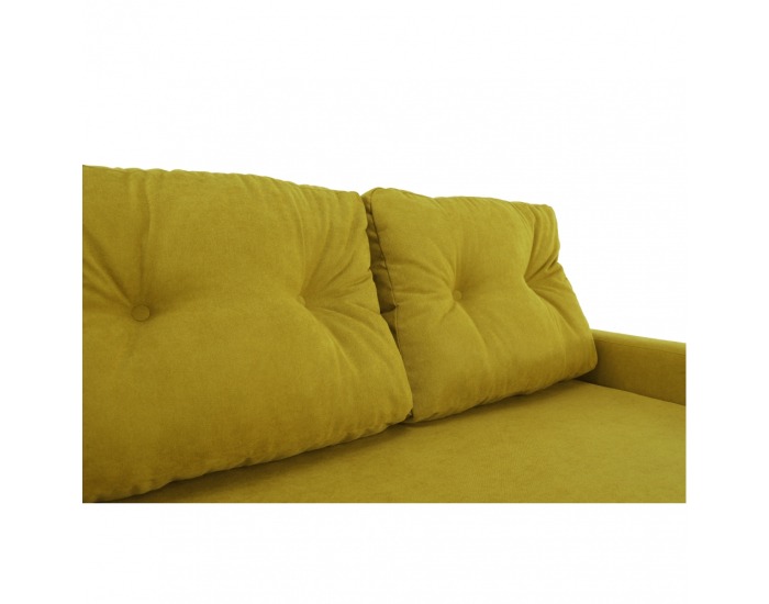 Rozkladacia pohovka s úložným priestorom Portoriko - horčicová