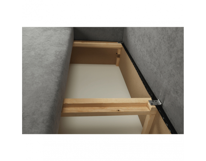 Rozkladacia pohovka s úložným priestorom Portoriko - sivá