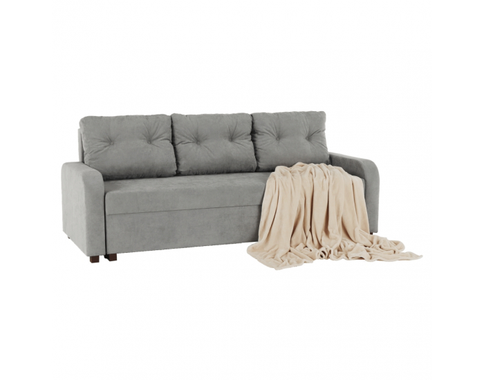 Rozkladacia pohovka s úložným priestorom Portoriko - sivá