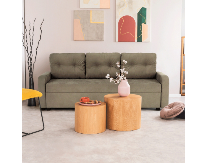 Rozkladacia pohovka s úložným priestorom Portoriko - sivohnedá (taupe)