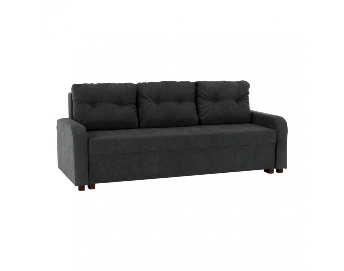 Rozkladacia pohovka s úložným priestorom Portoriko - tmavosivá