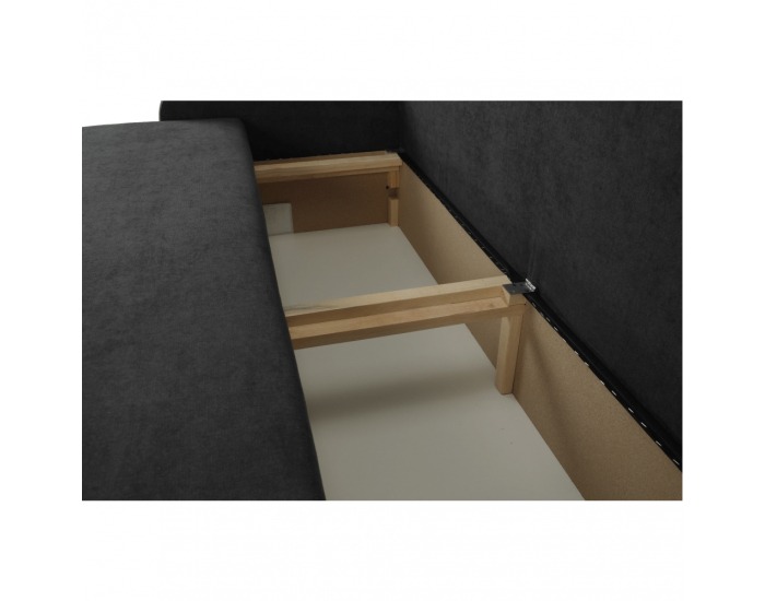 Rozkladacia pohovka s úložným priestorom Portoriko - tmavosivá