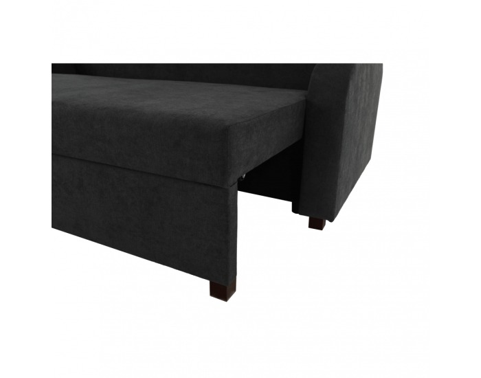 Rozkladacia pohovka s úložným priestorom Portoriko - tmavosivá