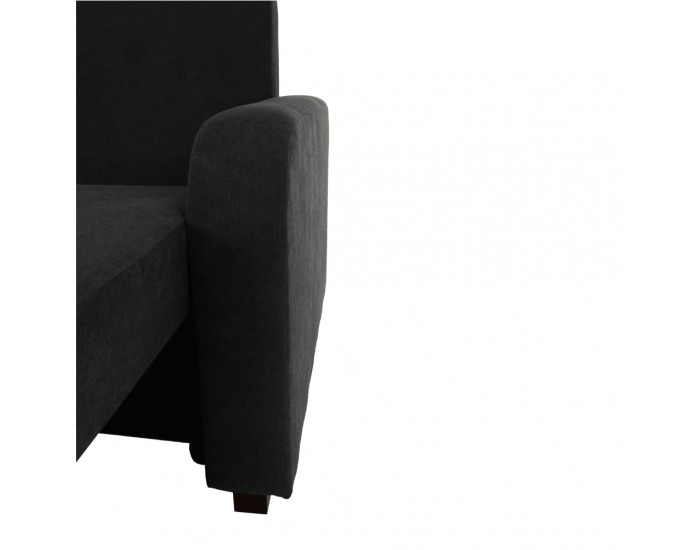 Rozkladacia pohovka s úložným priestorom Portoriko - tmavosivá