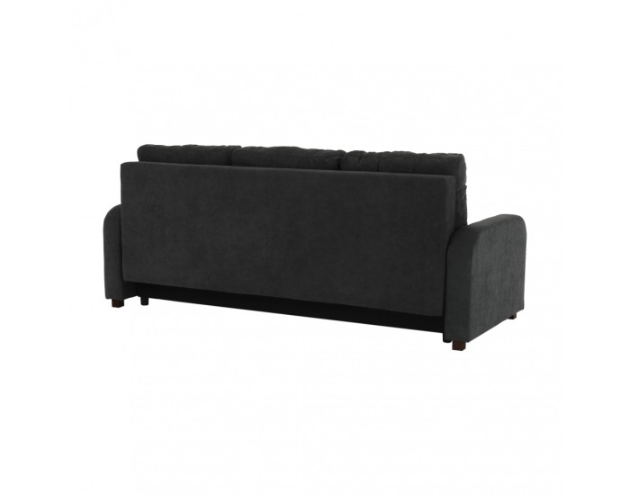 Rozkladacia pohovka s úložným priestorom Portoriko - tmavosivá